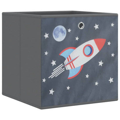 Foldable Storage Boxes 10 pcs Grey 32x32x32 cm Non-woven Fabric