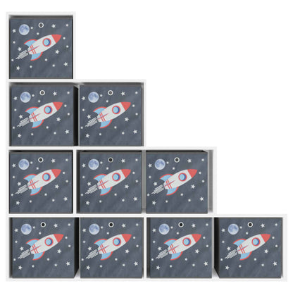 Foldable Storage Boxes 10 pcs Grey 32x32x32 cm Non-woven Fabric