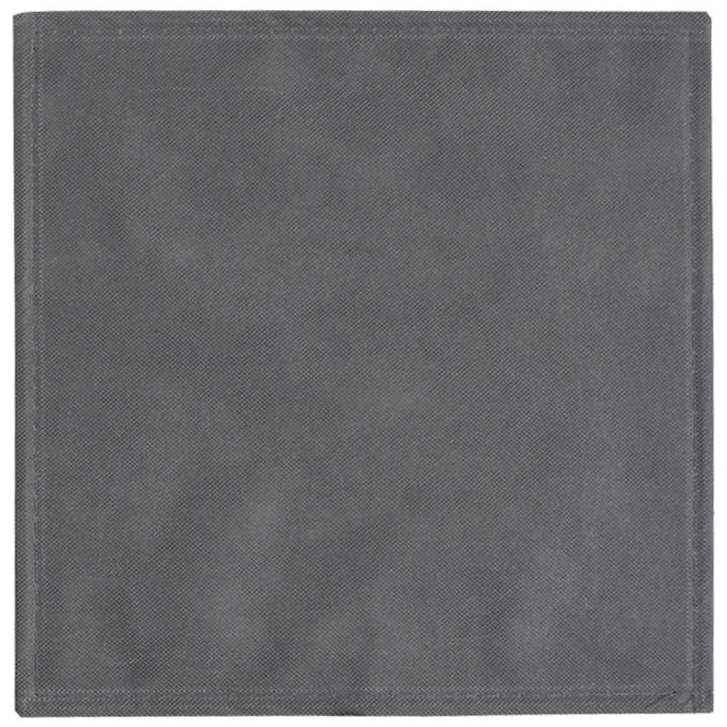 Foldable Storage Boxes 10 pcs Grey 32x32x32 cm Non-woven Fabric