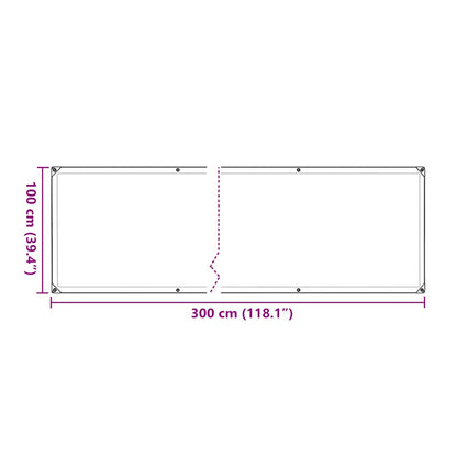Plant Cover with Eyelets 1x3 m Polyethylene