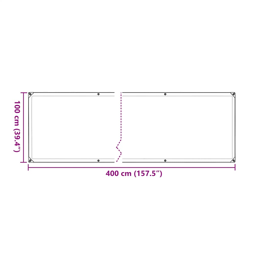 Plant Cover with Eyelets 1x4 m Polyethylene