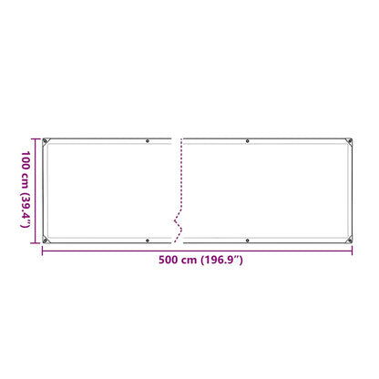 Plant Cover | Transparent and black | Polyethylene | 1 x 5 metres