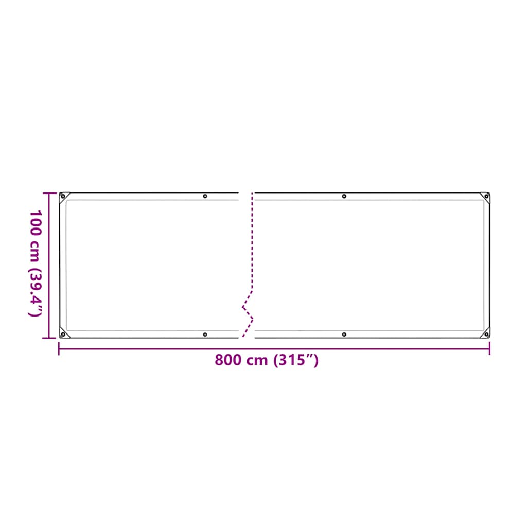 Plant Cover with Eyelets 1x8 m Polyethylene