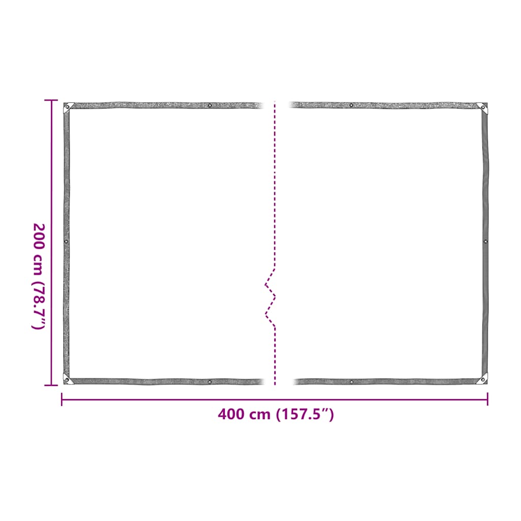 Plant Cover with Eyelets 2x4 m Polyethylene