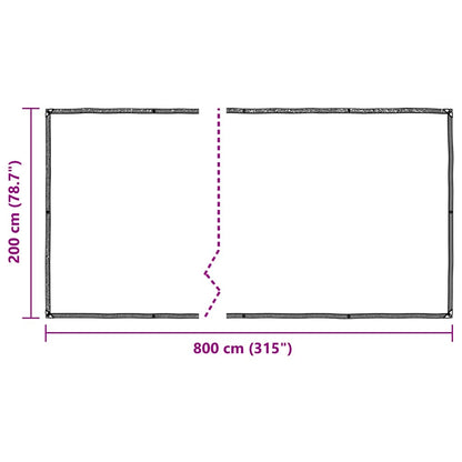 Plant Cover with Eyelets 2x8 m Polyethylene