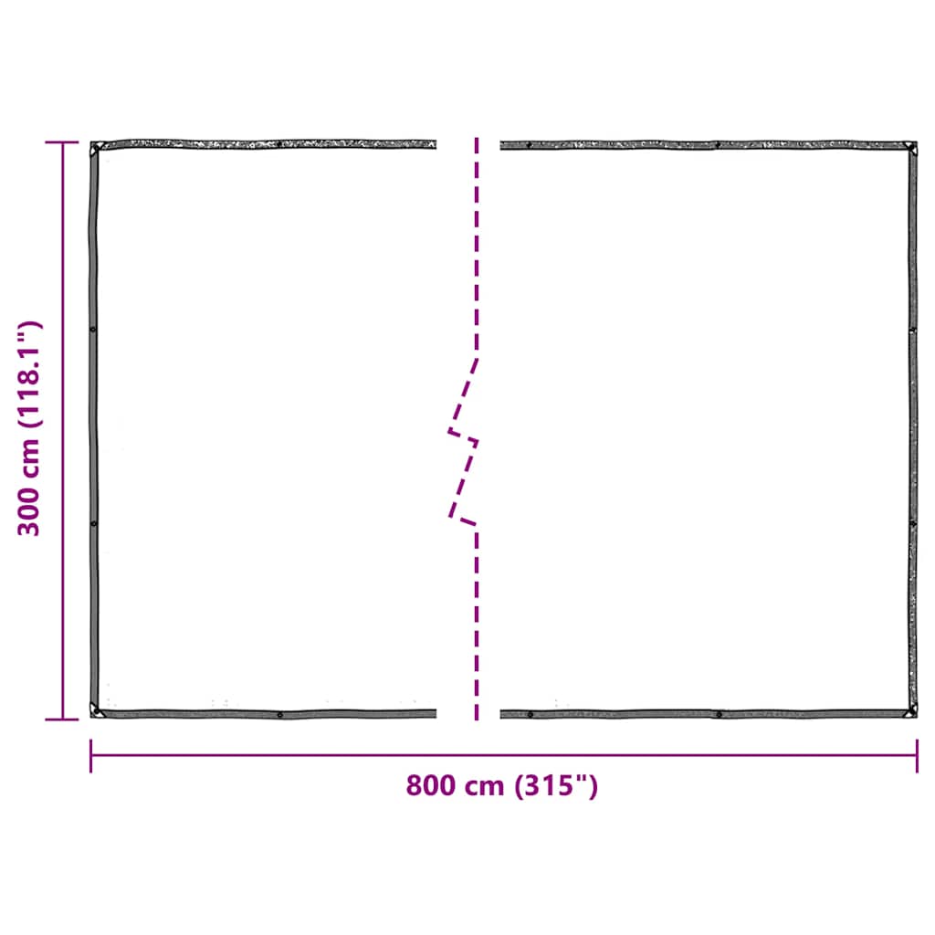 Plant Cover with Eyelets 3x8 m Polyethylene