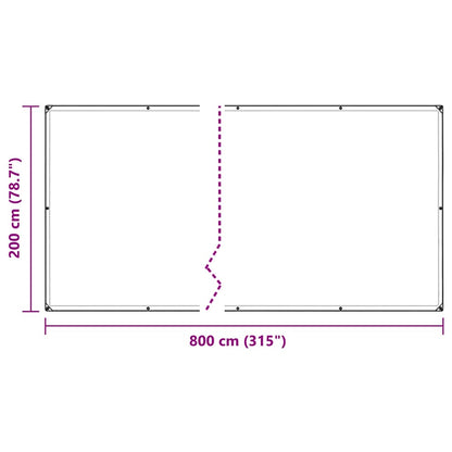 Plant Cover with Eyelets 2x8 m PVC