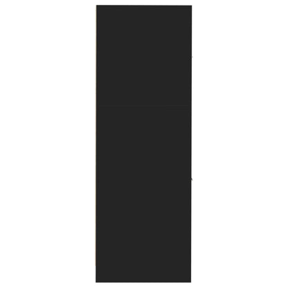 Apothecary Cabinet Black 30x41x118 cm Engineered Wood