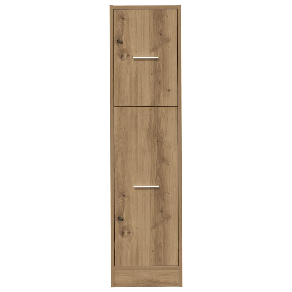 Apothecary Cabinet Artisian Oak 30x41x118 cm Engineered Wood
