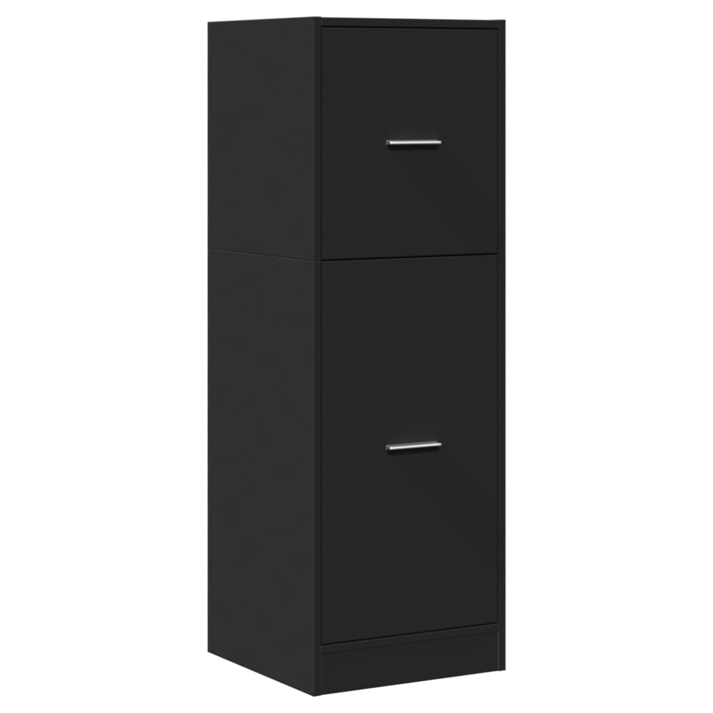 Apothecary Cabinet Black 40x41x118 cm Engineered Wood