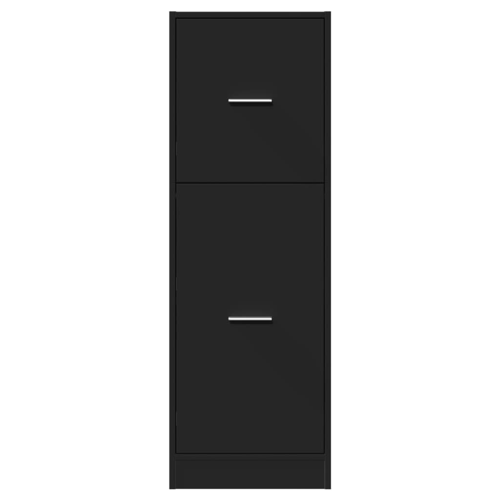 Apothecary Cabinet Black 40x41x118 cm Engineered Wood