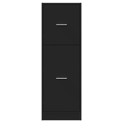 Apothecary Cabinet Black 40x41x118 cm Engineered Wood