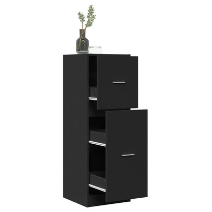 Apothecary Cabinet Black 40x41x118 cm Engineered Wood