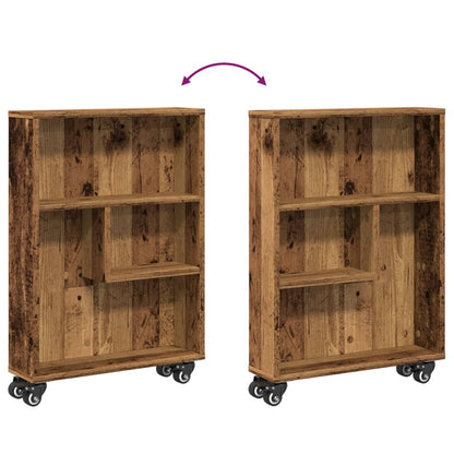 Narrow Storage Trolley Old Wood 48x13x68 cm Engineered Wood