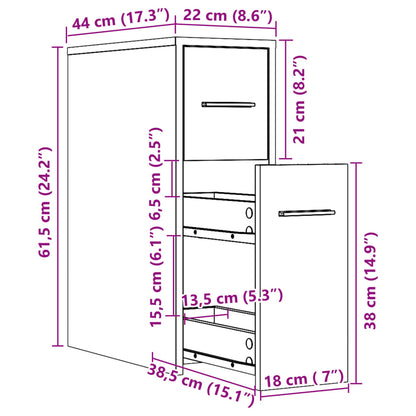 Narrow Bathroom Cupboard with Wheels Sonoma Oak Engineered Wood