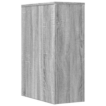Narrow Bathroom Cupboard with Wheels Grey Sonoma Engineered Wood