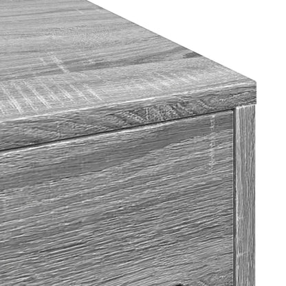 Narrow Bathroom Cupboard with Wheels Grey Sonoma Engineered Wood