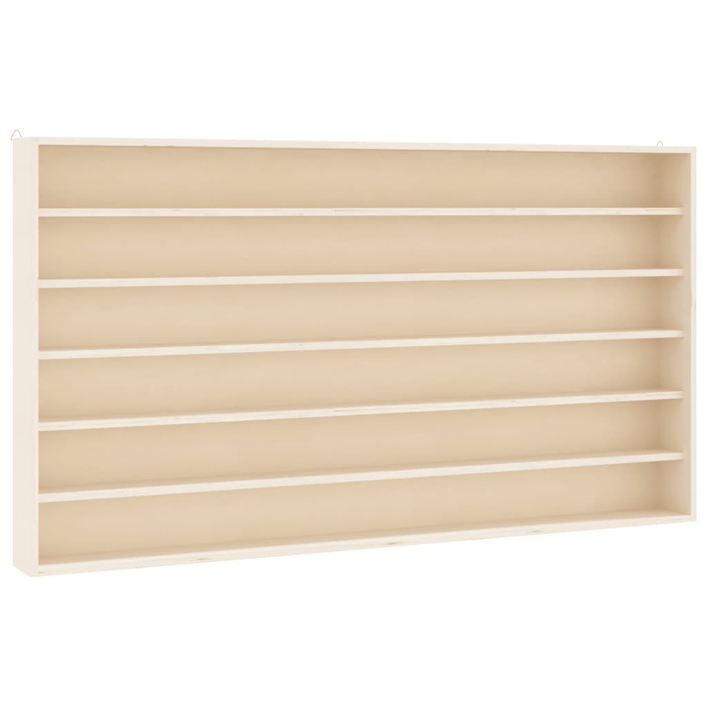 Wooden Collector's Display Case with 6 Shelves 100x9x55 cm