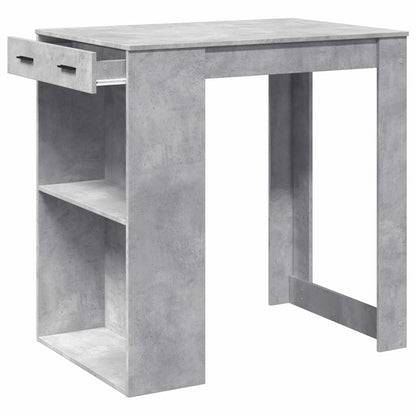 Bar Table Concrete Grey 102x70x103.5 cm Engineered Wood