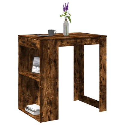 Bar Table Smoked Oak102x70x103.5 cm Engineered Wood