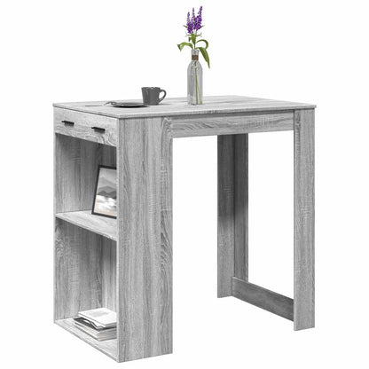 Bar Table Grey Sonoma 102x70x103.5 cm Engineered Wood