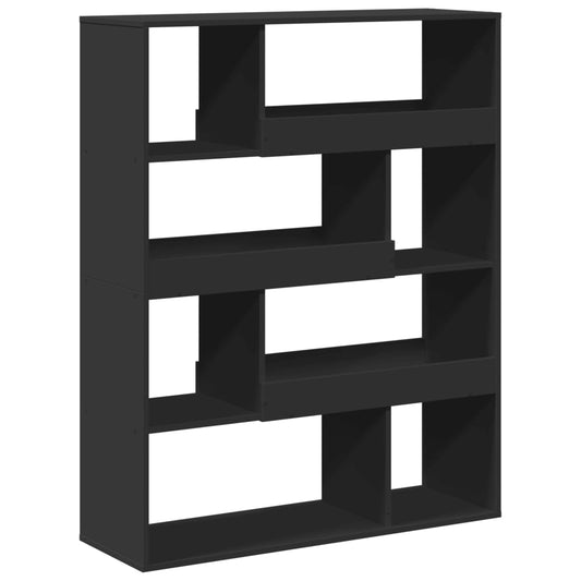 Bookcase Black 100x33x125.5 cm Engineered Wood