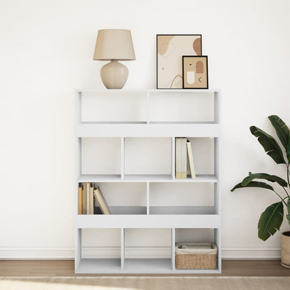 Bookcase White 100x33x125,5 cm Engineered Wood