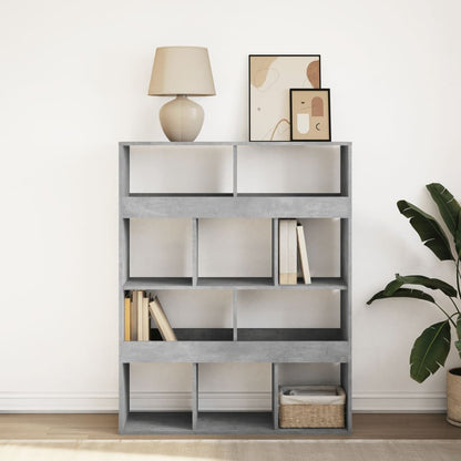 Bookcase Concrete Grey 100x33x125,5 cm Engineered Wood