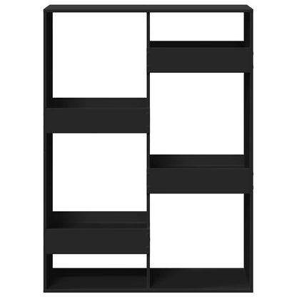 Bookcase Black 100x33x135 cm Engineered Wood