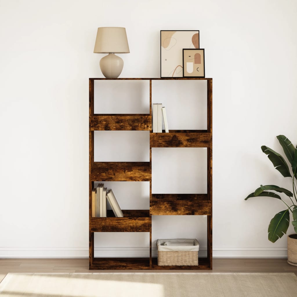 Bookcase Smoked Oak 100x33x155.5 cm Engineered Wood