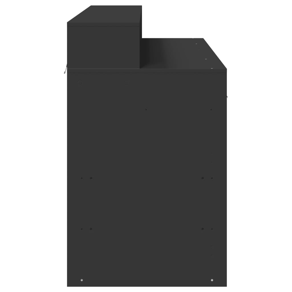 Desk with LED Lights Black 120x55x91 cm Engineered Wood