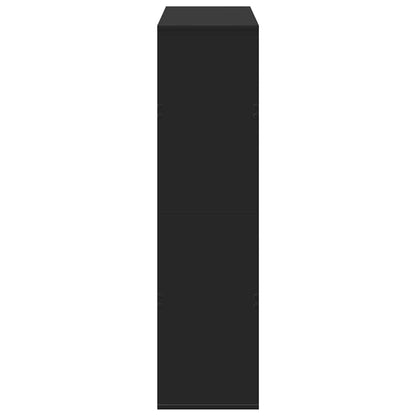 Room Divider Black 100x33x125.5 cm Engineered Wood