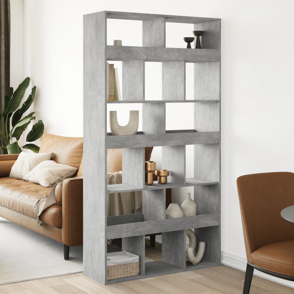 Room Divider Concrete Grey 100x33x187.5 cm Engineered Wood