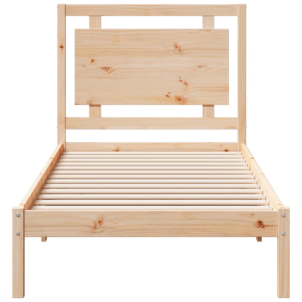 Extra Long Bed Frame without Mattress 100x210 cm Solid Wood