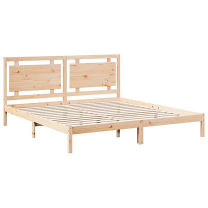 Extra Long Bed Frame without Mattress 200x210 cm Solid Wood