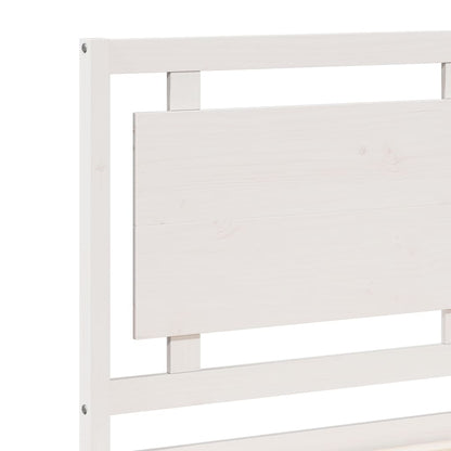 Extra Long Bed Frame without Mattress White 200x210 cm Solid Wood