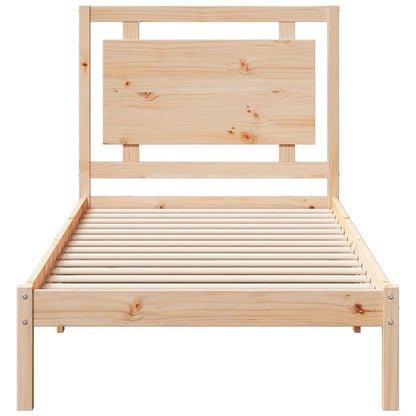 Extra Long Bed Frame without Mattress 100x220 cm Solid Wood