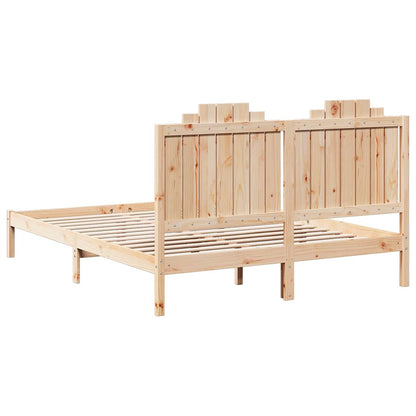 Extra Long Bed Frame without Mattress 140x220 cm Solid Wood
