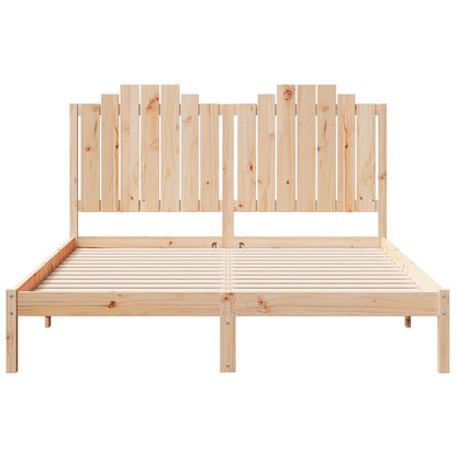 Extra Long Bed Frame without Mattress 160x220 cm Solid Wood