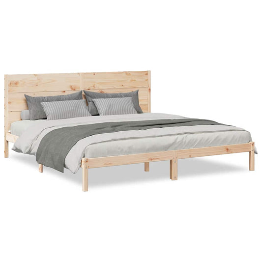 Extra Long Bed Frame without Mattress 200x210 cm Solid Wood