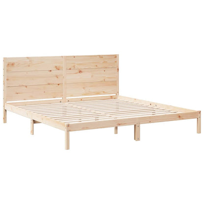 Extra Long Bed Frame without Mattress 200x210 cm Solid Wood