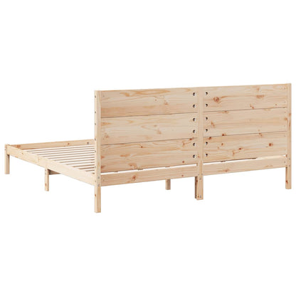 Extra Long Bed Frame without Mattress 200x210 cm Solid Wood