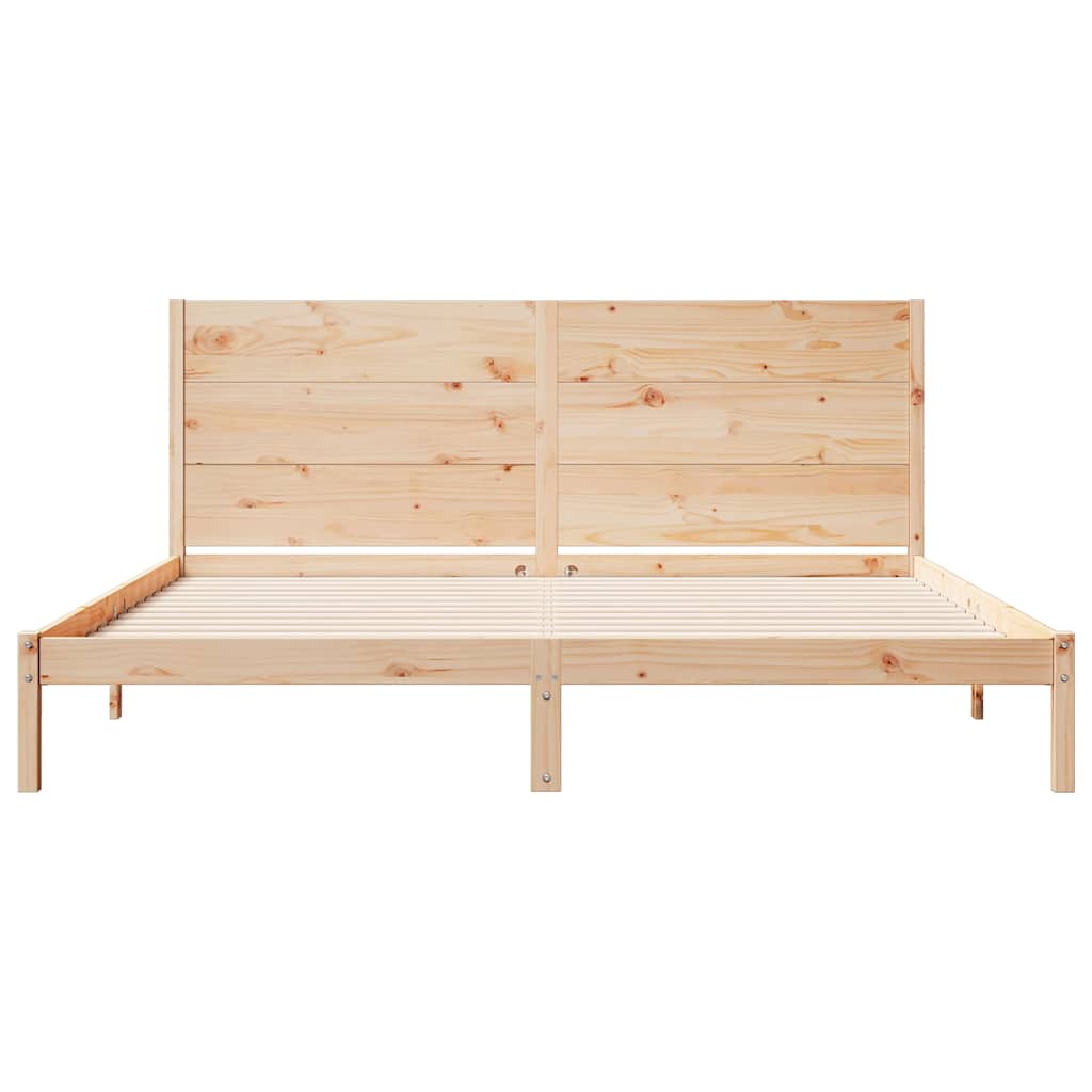 Extra Long Bed Frame without Mattress 200x220 cm Solid Wood