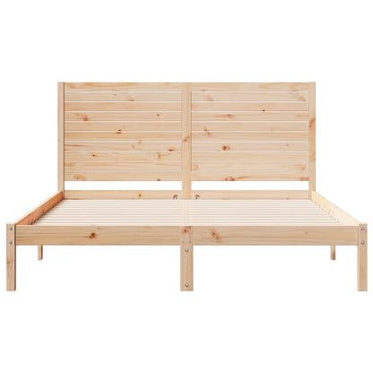 Extra Long Bed Frame without Mattress 140x210 cm Solid Wood