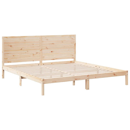 Extra Long Bed Frame without Mattress 200x220 cm Solid Wood