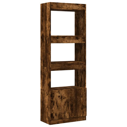 Highboard Smoked Oak 63x33x180 cm Engineered Wood