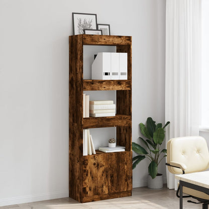 Highboard Smoked Oak 63x33x180 cm Engineered Wood