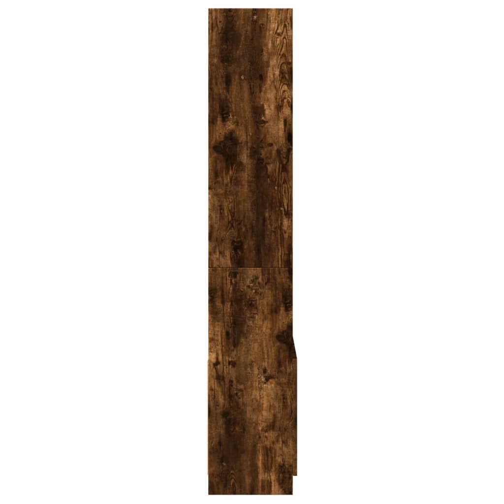 Highboard Smoked Oak 63x33x180 cm Engineered Wood