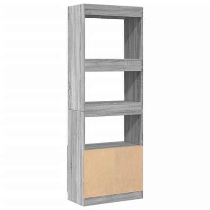 Highboard Grey Sonoma 63x33x180 cm Engineered Wood