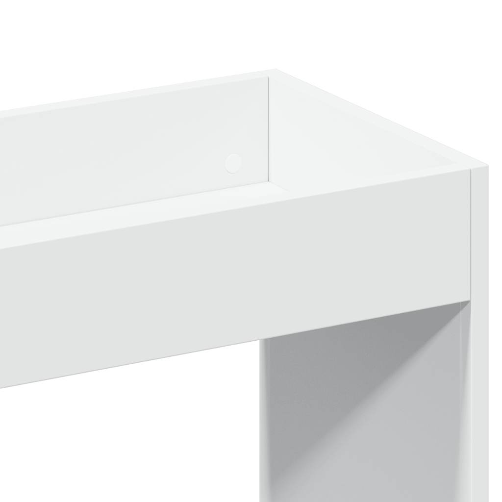 Highboard White 92x33x140 cm Engineered Wood
